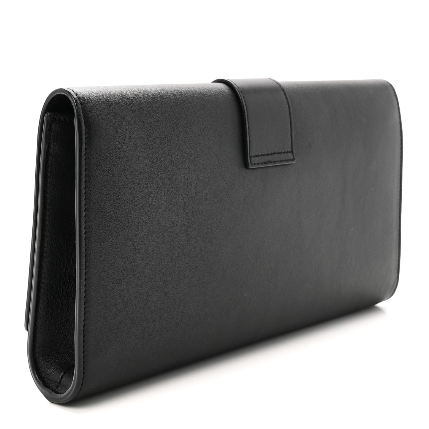Calfskin Classic Y Ligne Clutch Black Black