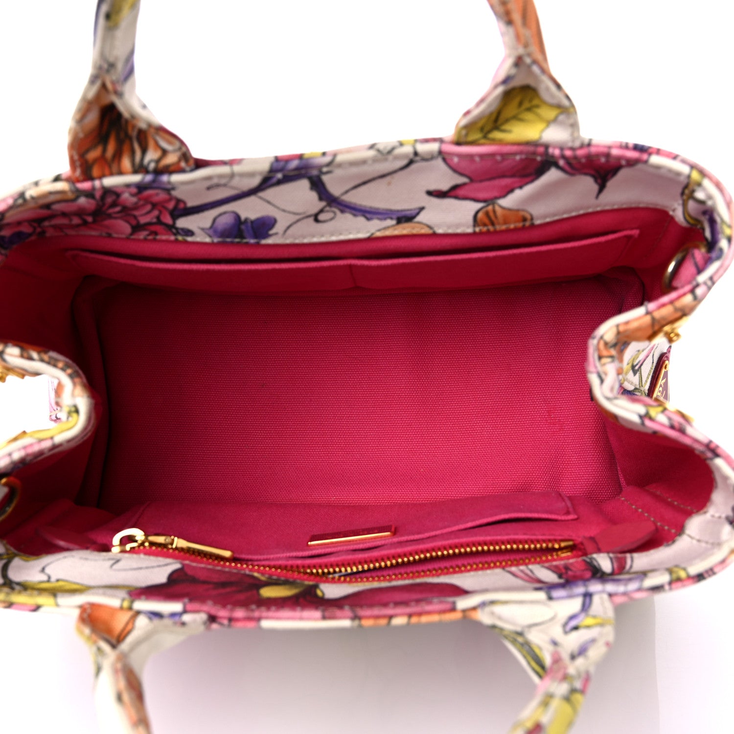 Prada Canvas Canapa Stampata Floral Tote 5 of 21