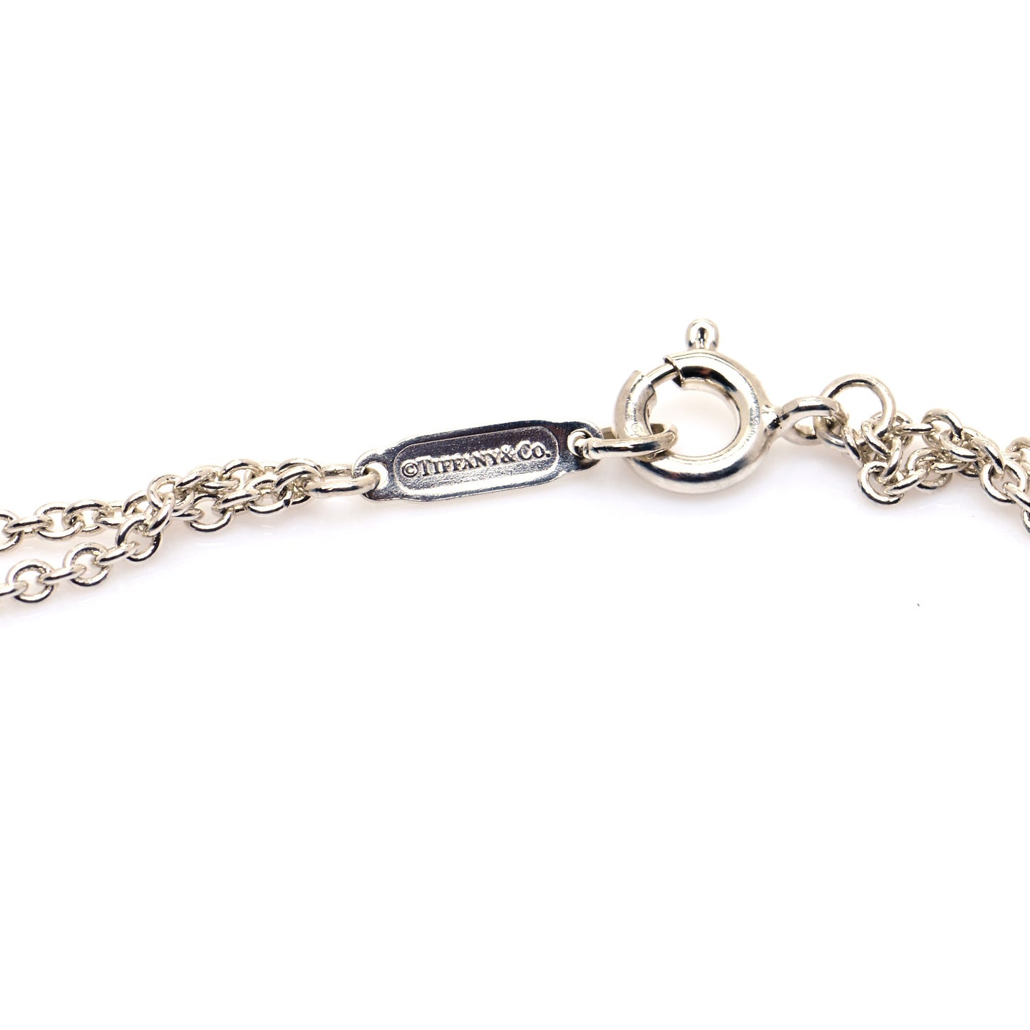 Sterling Silver Enamel Infinity Necklace Blue