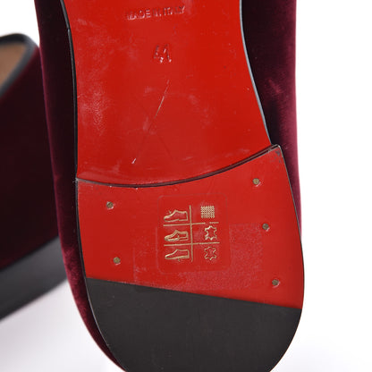 Christian Louboutin Patent Velvet Spikes Mens Captain Loubi Flat Loafers 41 Cramoisi Black 11 of 13