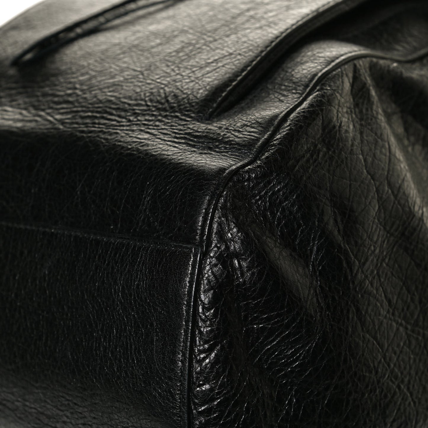 Agneau Classic Hardware Zip Traveler Backpack Black