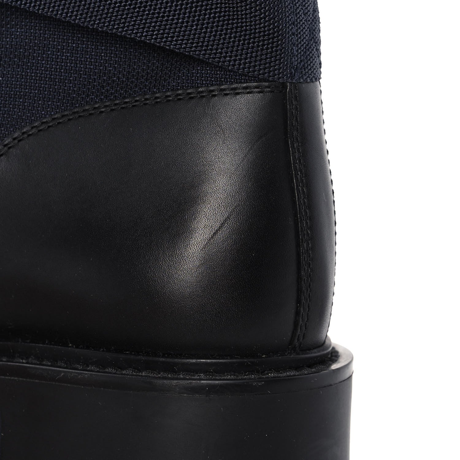 Christian Dior Technical Fabric Calfskin D-Major Boots 37 Black Blue 9 of 10