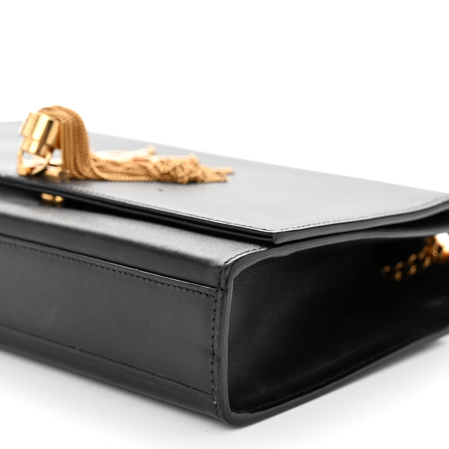 Saint Laurent Smooth Calfskin Medium Classic Monogram Kate Tassel Satchel Black 9 of 9