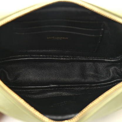 Saint Laurent Grain De Poudre Matelasse Monogram Mini Lou Camera Bag Pistachio 5 of 10
