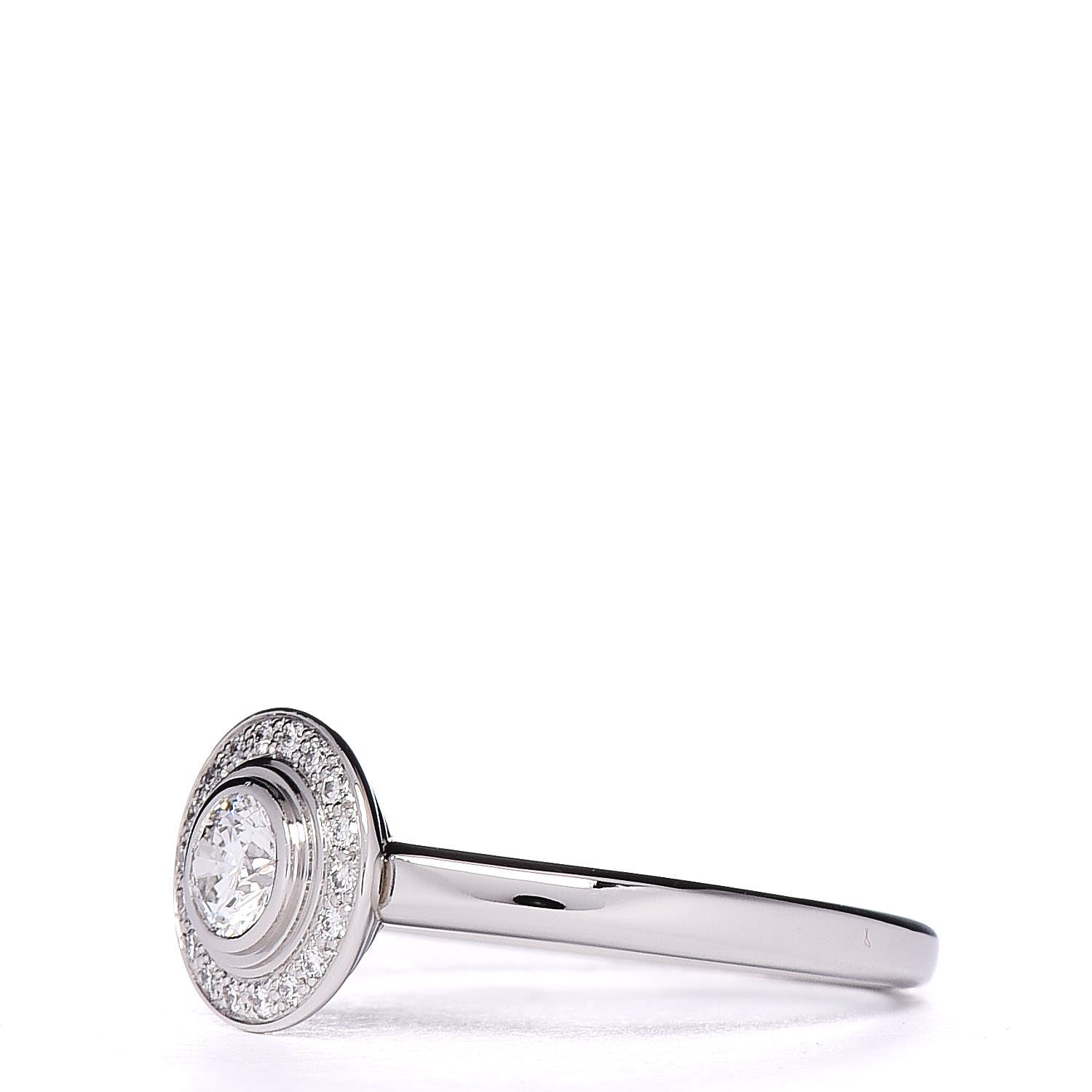 Cartier Platinum Diamond .22ct D'Amour Engagement Ring 51 5.75 3 of 8