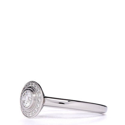 Cartier Platinum Diamond .22ct D'Amour Engagement Ring 51 5.75 3 of 8