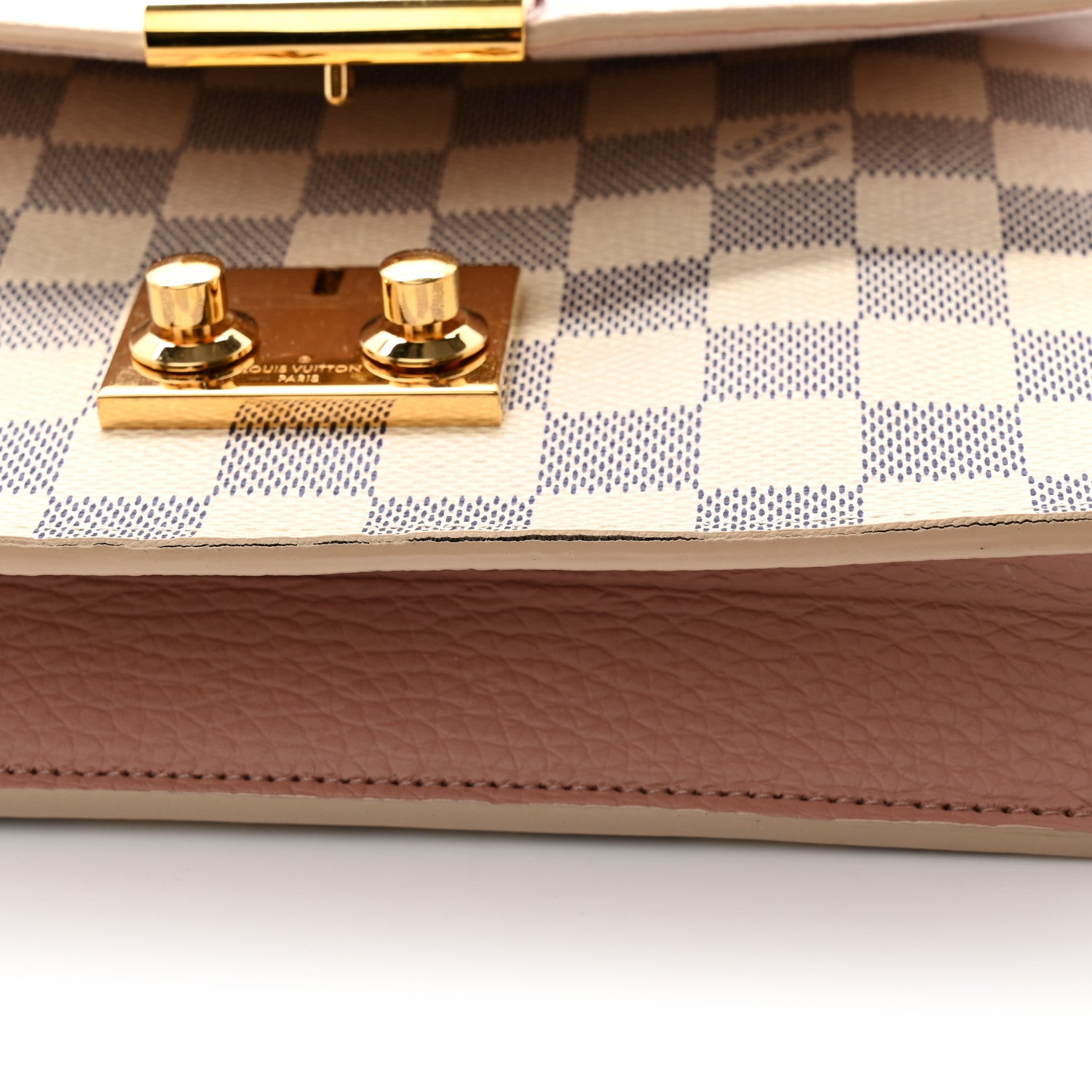 Louis Vuitton Damier Azur Croisette Chain Wallet Rose Ballerine 14 of 16