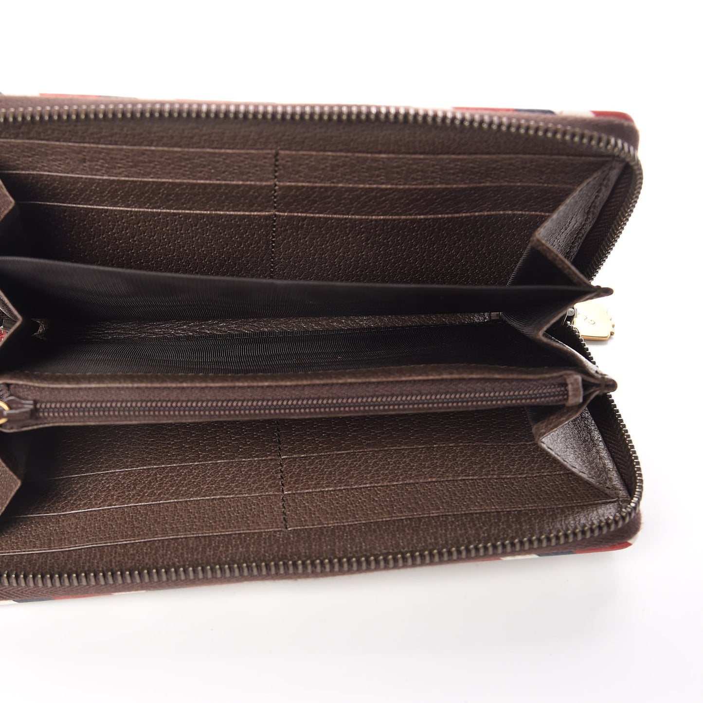 GG Supreme Monogram Courrier Embroidered UFO Zip Around Wallet