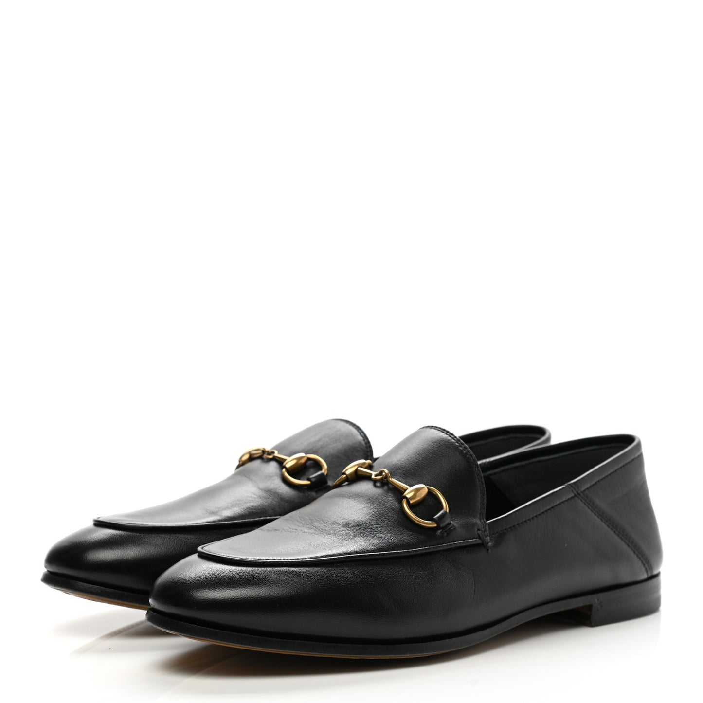 Lambskin Womens Brixton Horsebit Loafers 37 Black