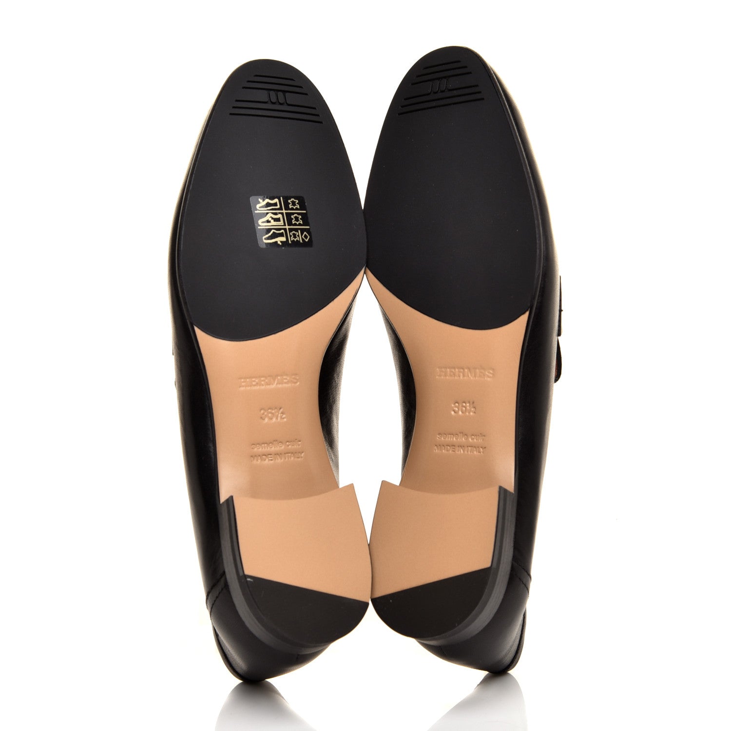 Hermes Goatskin Paris Loafers 36.5 Black 5 of 9
