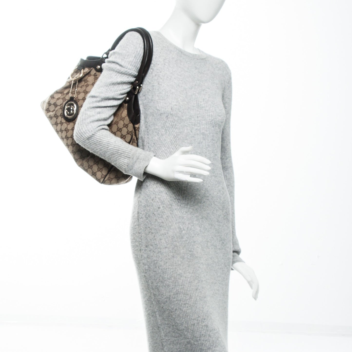 Monogram Medium Sukey Tote Dark Brown