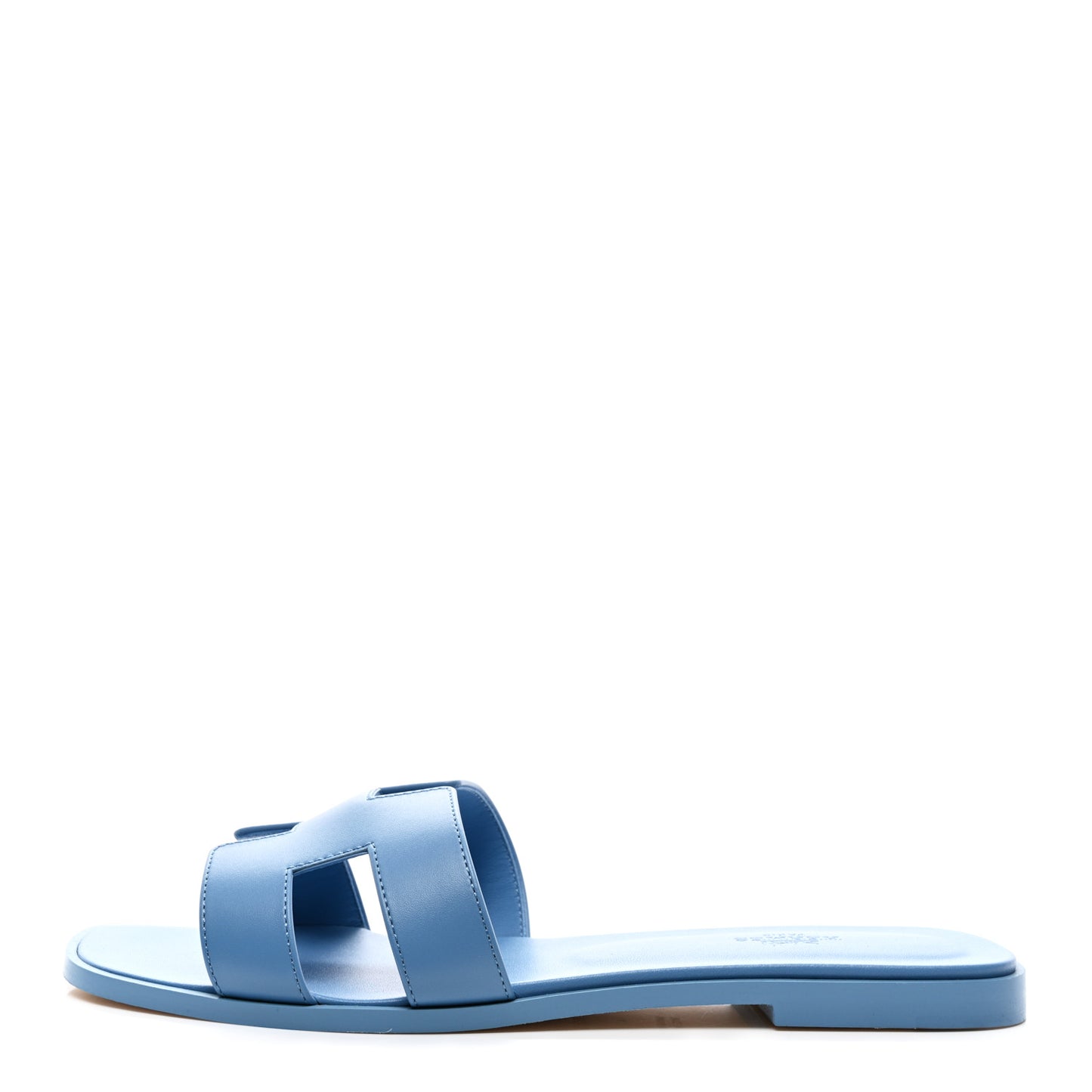 Box Calfskin Oran Sandals 41 Bleu Cameo