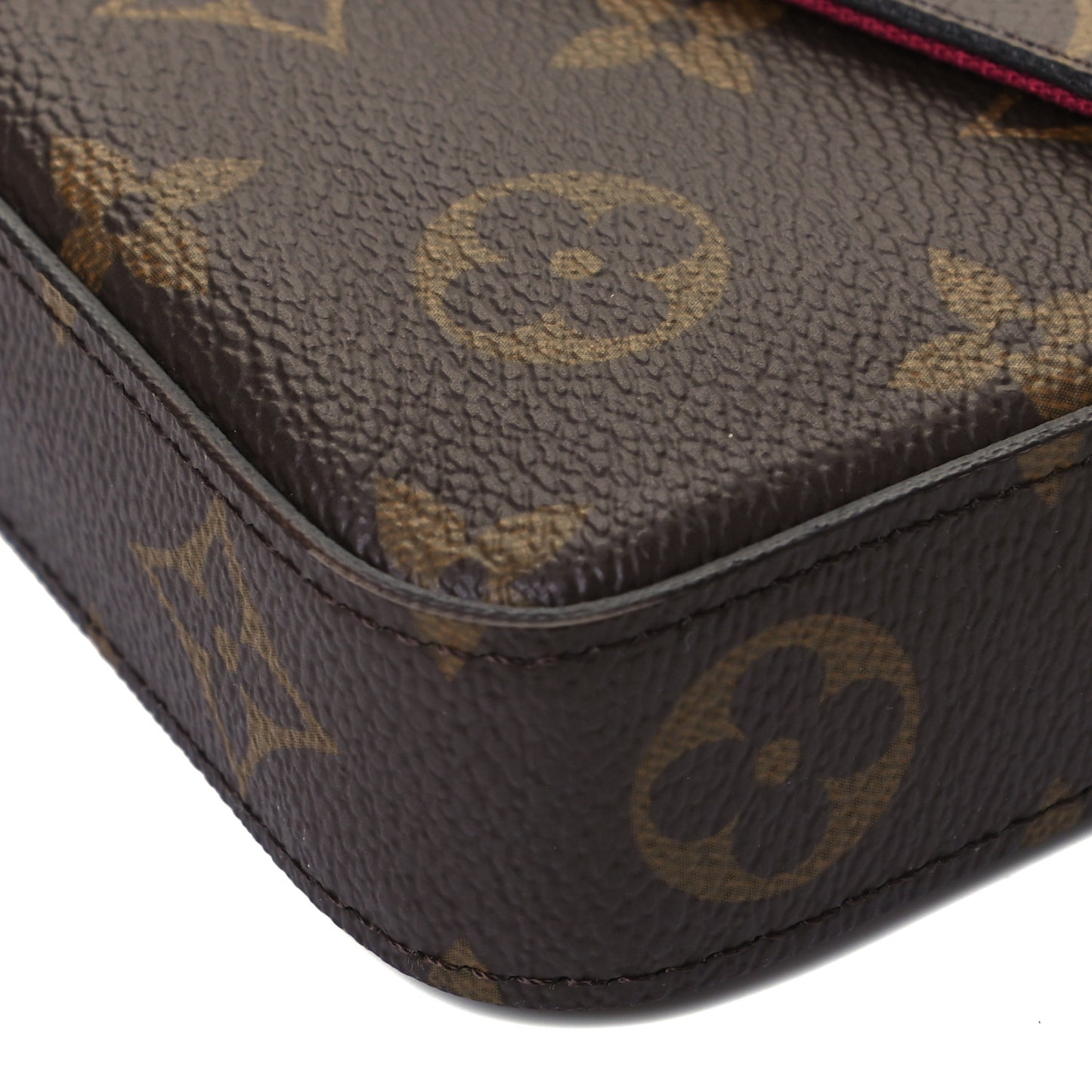 Monogram Pochette Felicie Chain Wallet Fuchsia