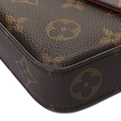 Louis Vuitton Monogram Pochette Felicie Chain Wallet Fuchsia 7 of 8