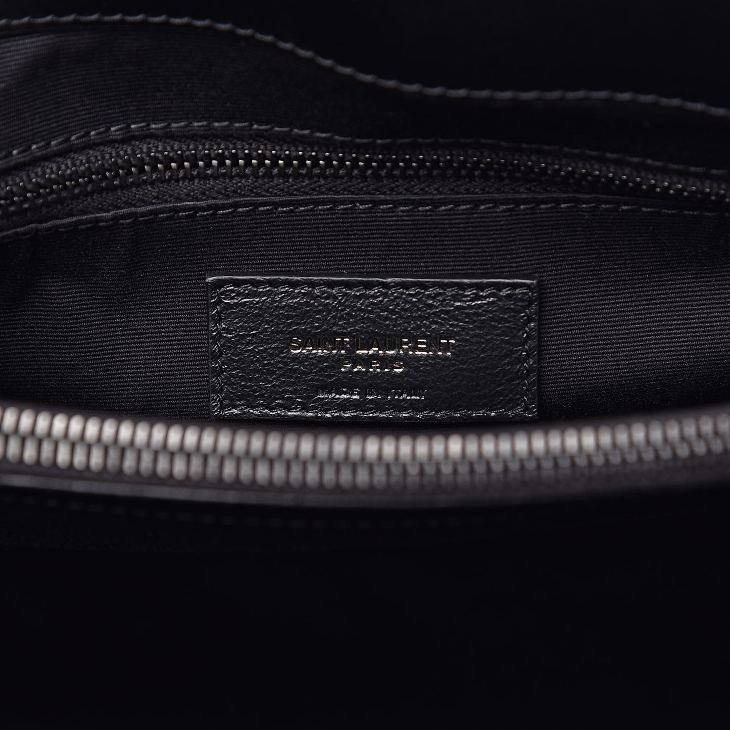 Calfskin Y Quilted Monogram Medium Loulou Chain Satchel Black