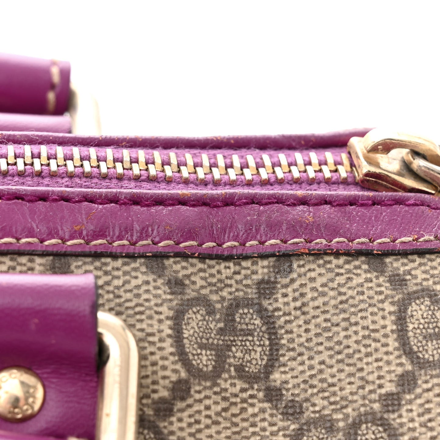 Monogram Vintage Web Small Boston Purple