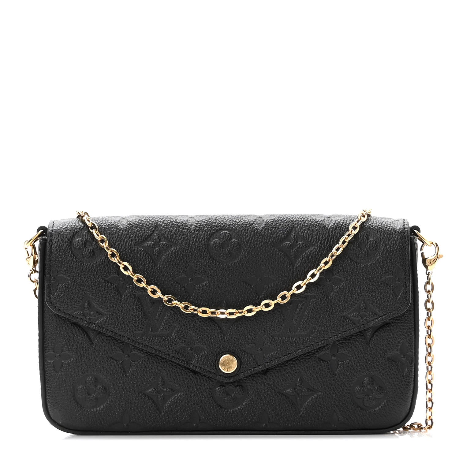 Louis Vuitton Empreinte Pochette Felicie Chain Wallet Black 1 of 10