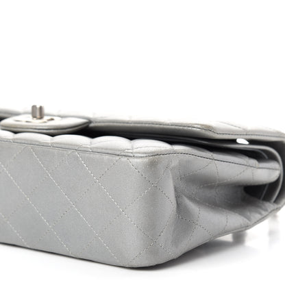 Chanel Metallic Lambskin Quilted Medium Double Flap Silver 9 of 10