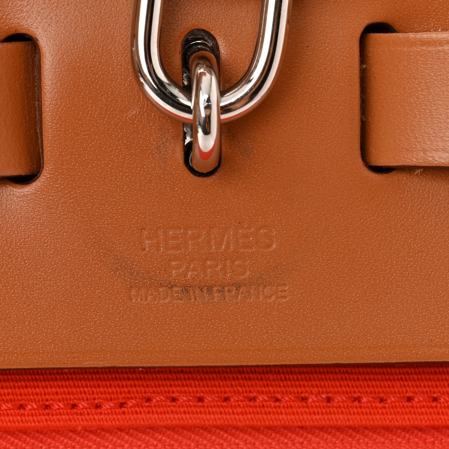 Hermes Vache Hunter Toile Herbag Zip 31 PM Capucine Fauve 7 of 13