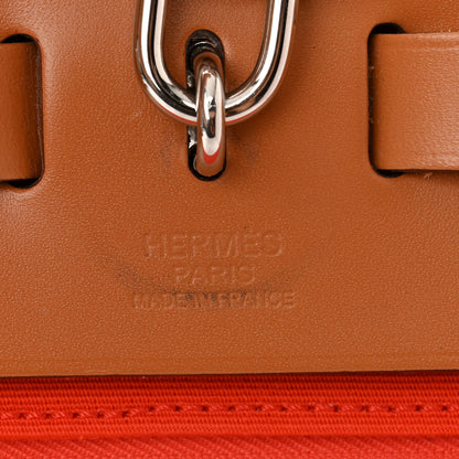 Hermes Vache Hunter Toile Herbag Zip 31 PM Capucine Fauve 7 of 13