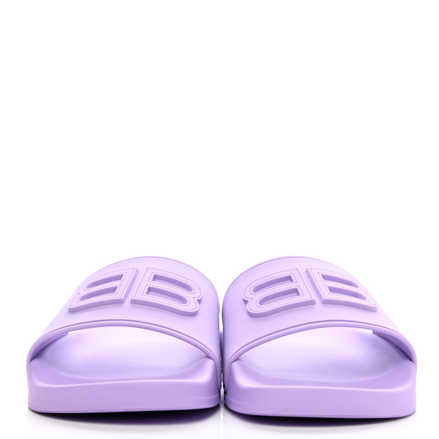 Balenciaga Rubber BB Womens Pool Slide Sandals 39 Lilac 2 of 8