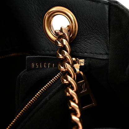 Louis Vuitton Calfskin New Wave Chain Tote Black 7 of 11