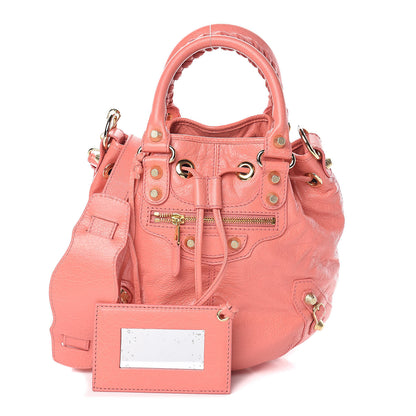 Balenciaga Agneau Giant 12 Gold Hardware Mini Pompon Rose Azalea 1 of 8