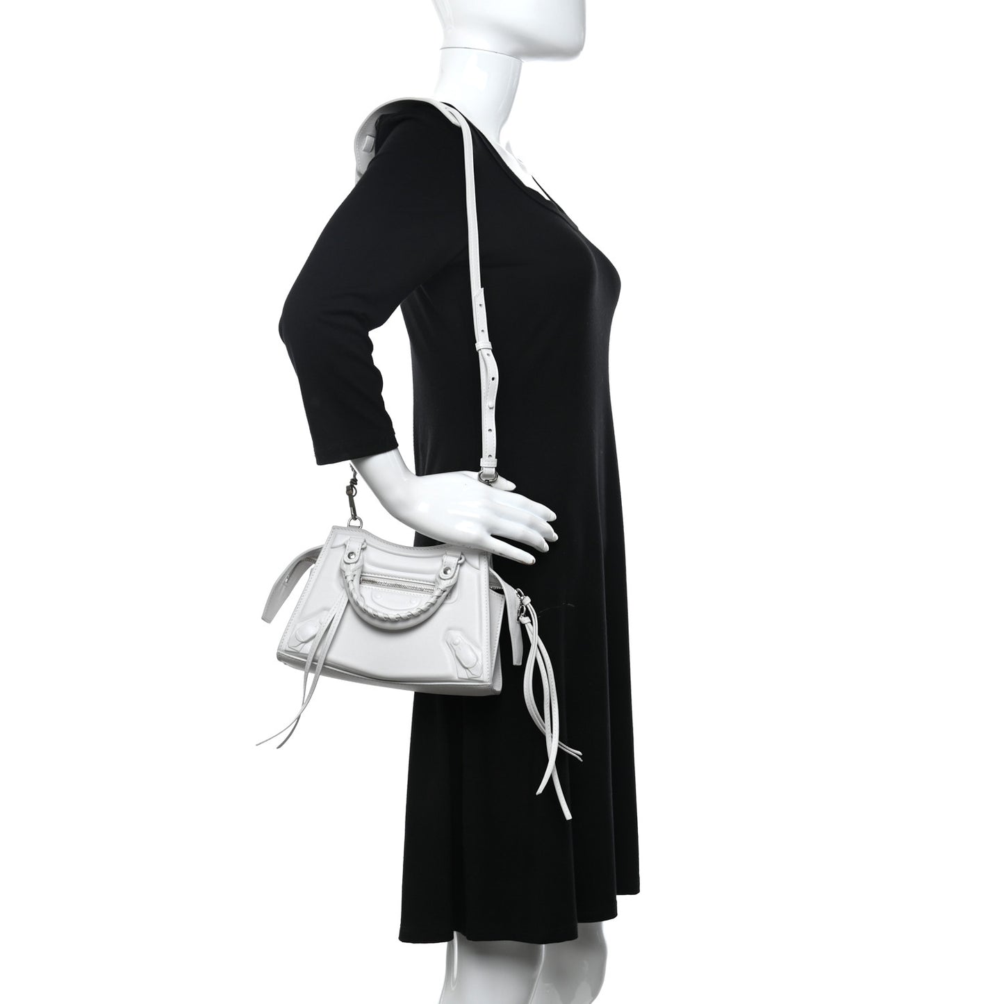 Cake Calfskin Tonal Hardware Mini Neo Classic City White