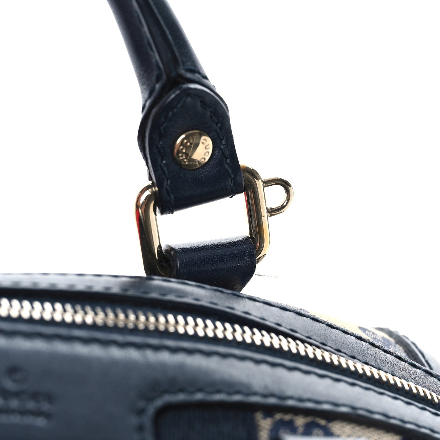 Monogram Vintage Web Small Boston Navy