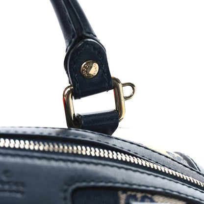 Gucci Monogram Vintage Web Small Boston Navy 12 of 12