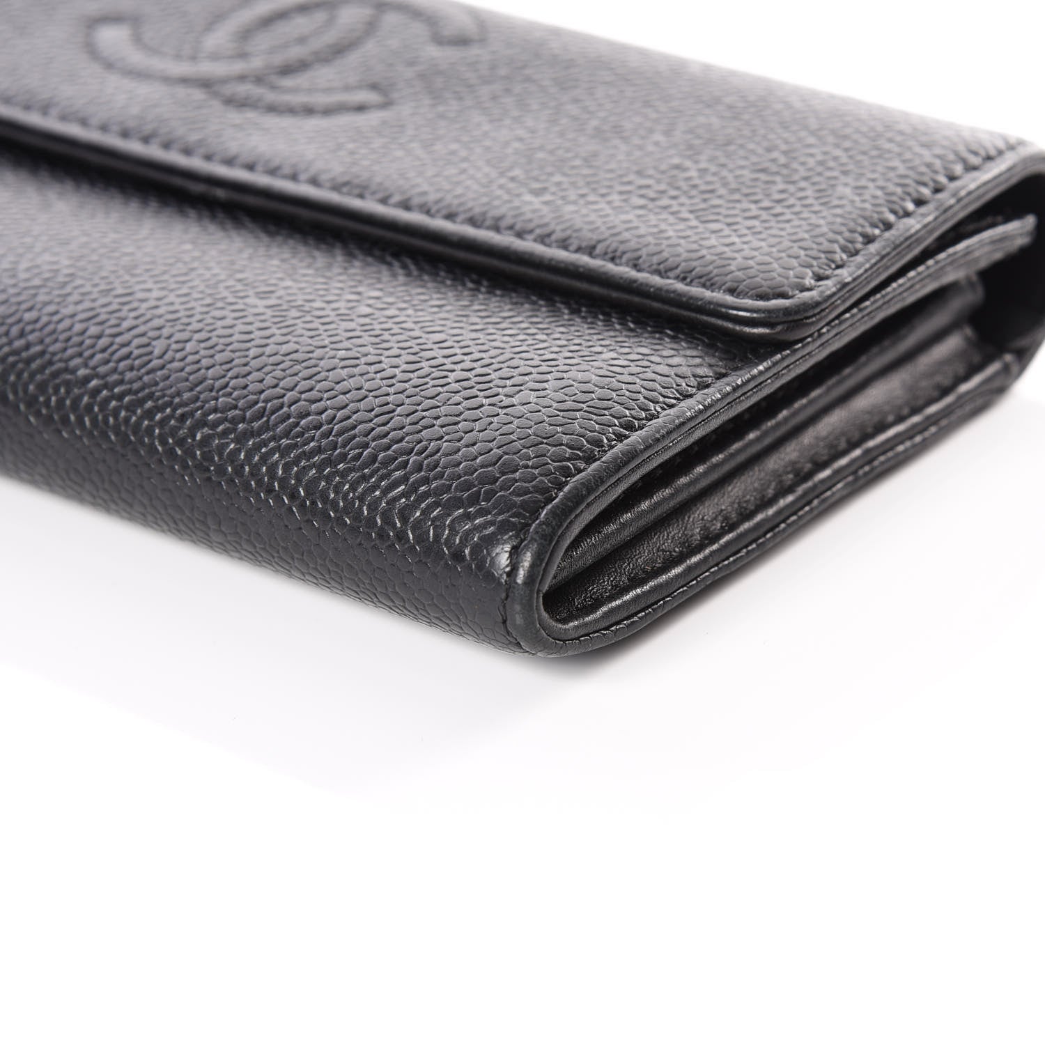 Chanel Caviar Timeless CC Large Gusset Flap Wallet Black 6 of 12