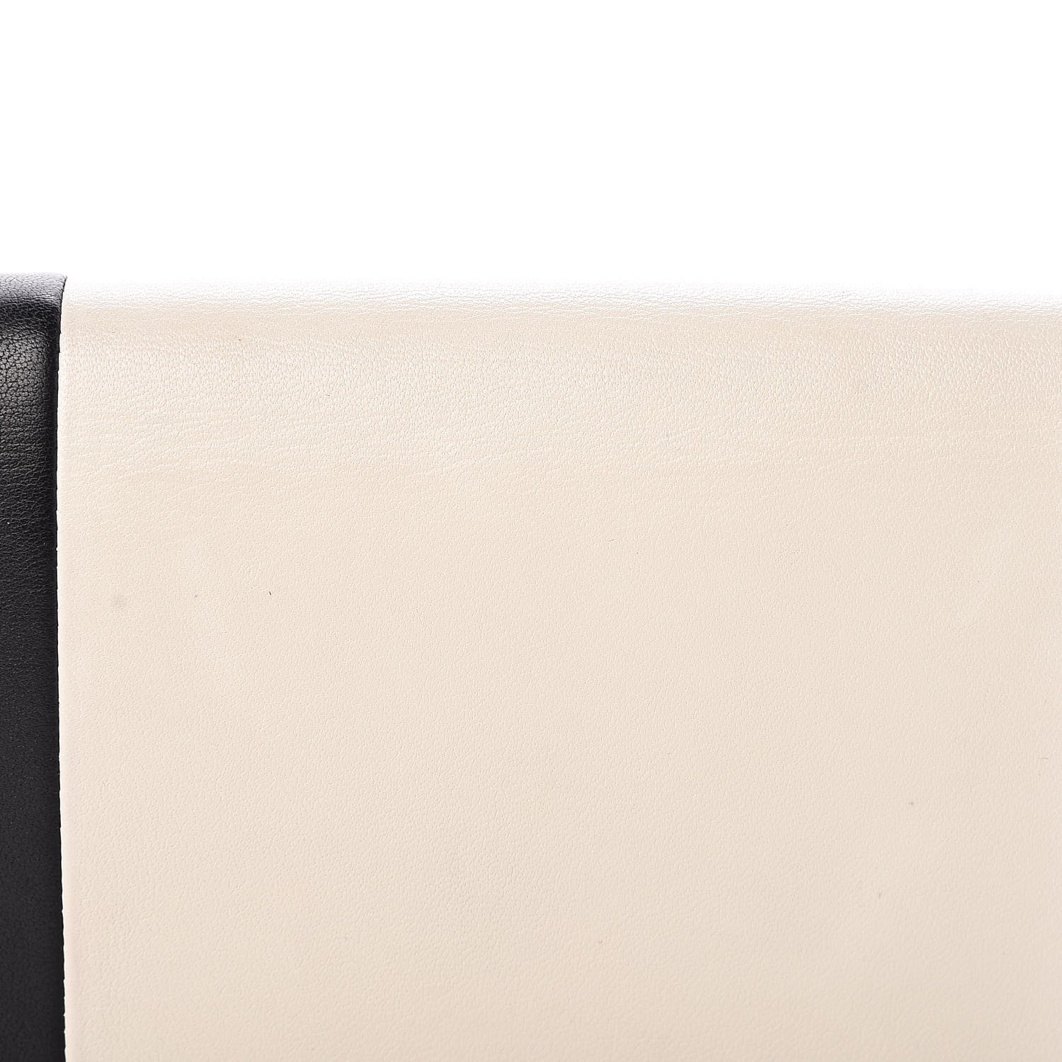 Celine Smooth Lambskin Frame Evening Chain Clutch Black White 13 of 16