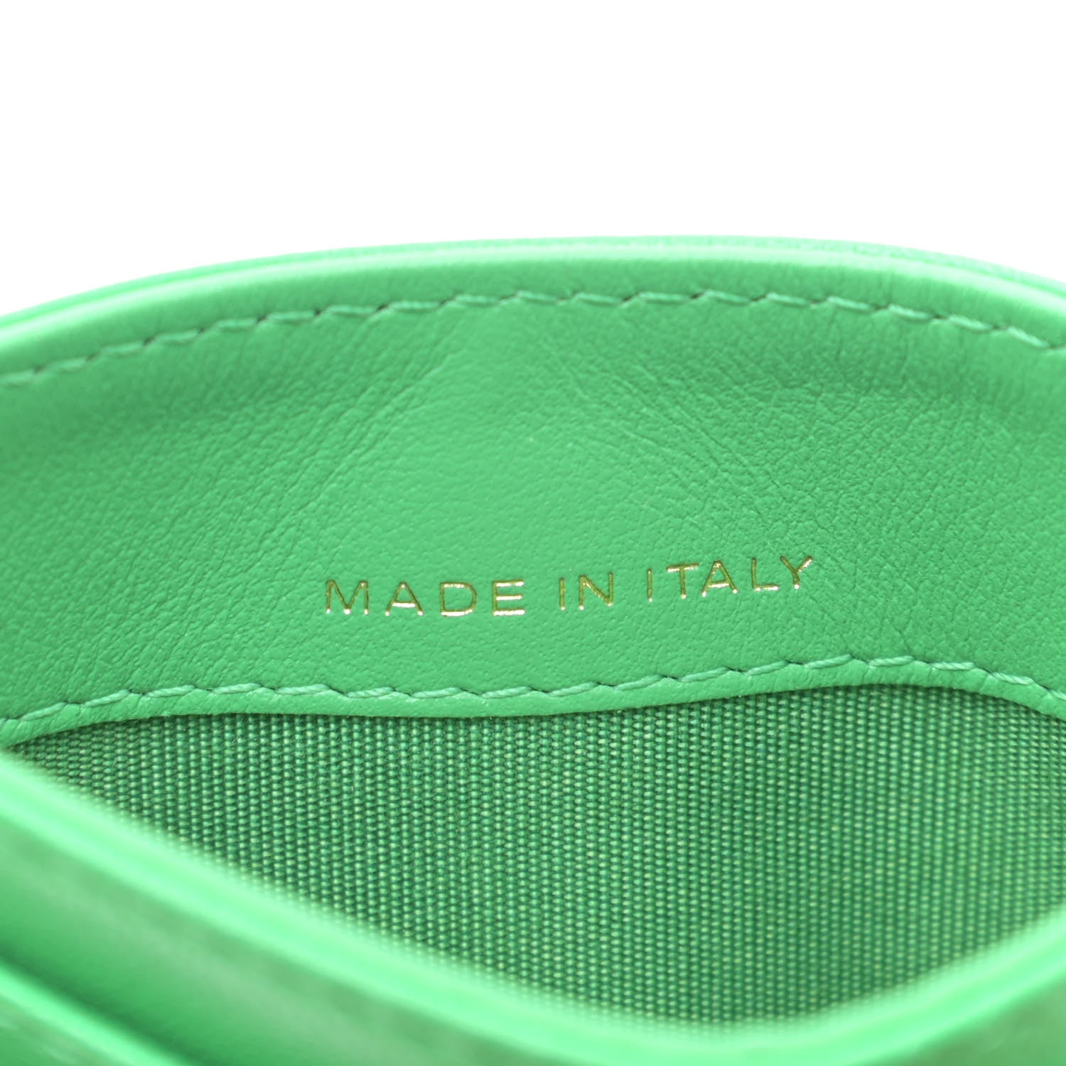 Chanel Lambskin Quilted Chanel 19 Card Holder Green 9 of 12