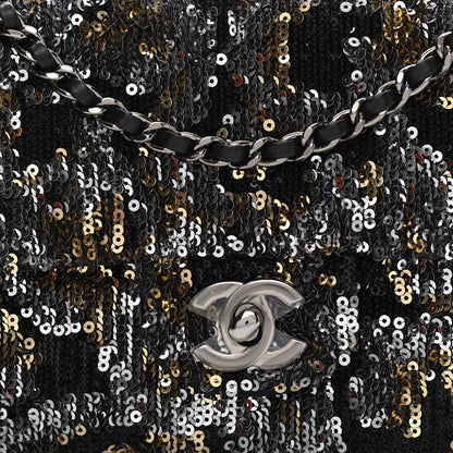 Chanel Sequin Mini Rectangular Flap Gold Silver 8 of 10
