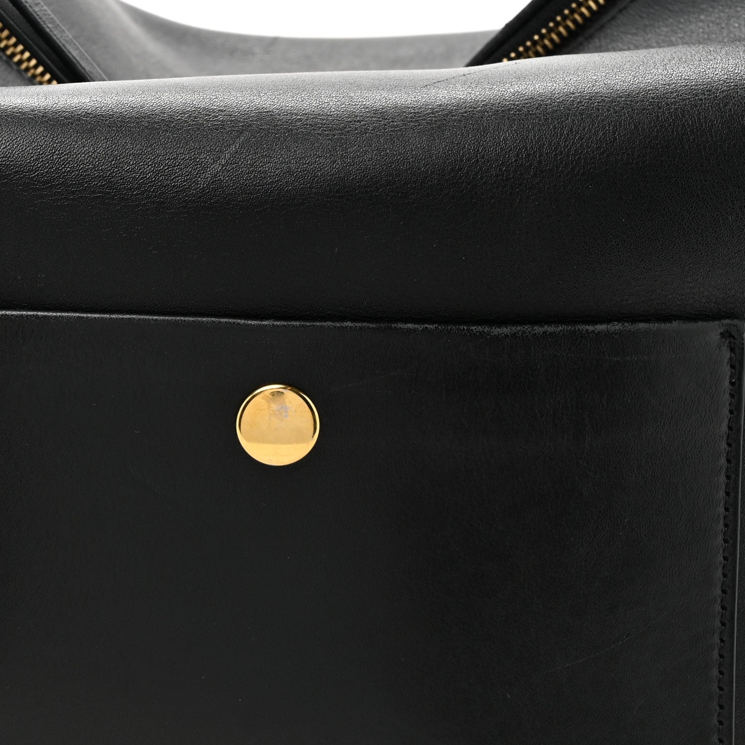 Celine Natural Calfskin Medium Zipped Hobo Black 7 of 18