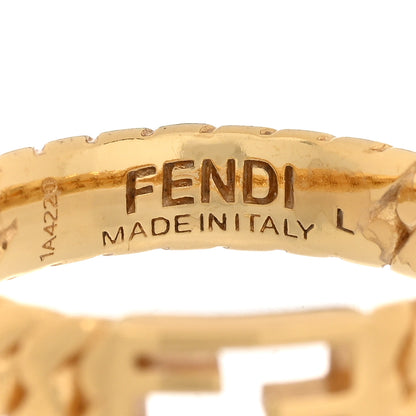 Fendi Metal Baguette Ring L 57/8 Gold 4 of 5