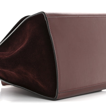 Celine Smooth Calfskin Suede Medium Trapeze Burgundy 8 of 13