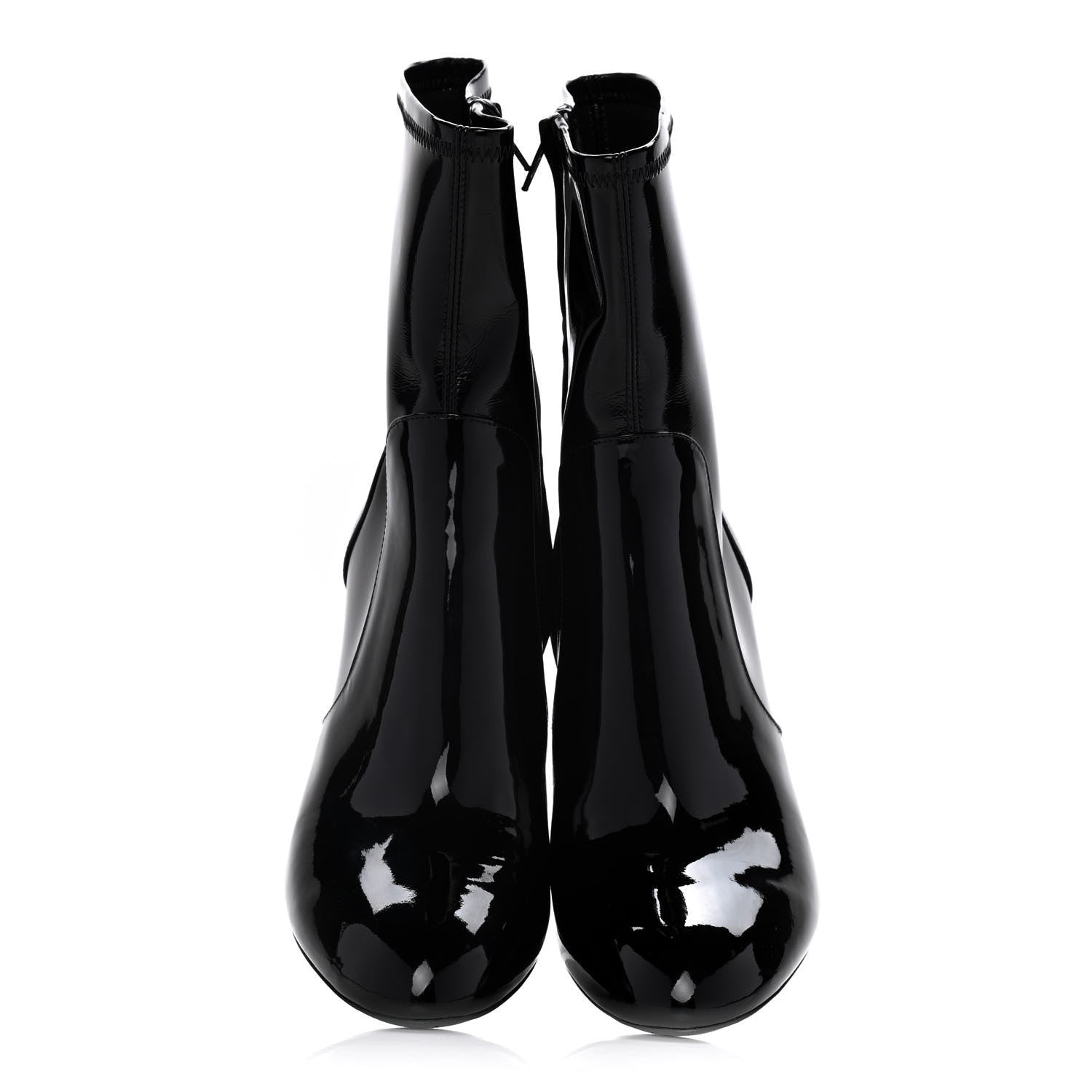 Louis Vuitton Patent Uniformes Silhouette Ankle Boots 38 Black 5 of 14