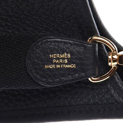 Hermes Taurillon Clemence Evelyne TPM Black 8 of 11