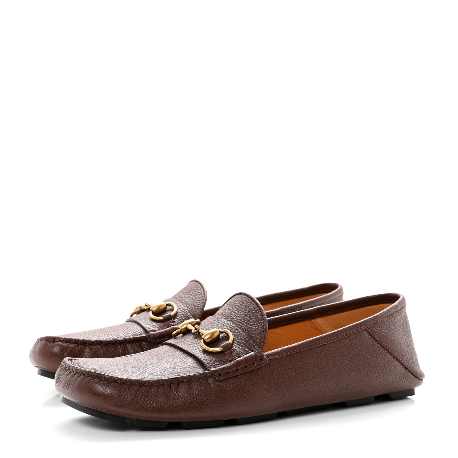 Gucci Hebron Calfskin Mens Horsebit Loafers 8.5 Light Brown 3 of 9
