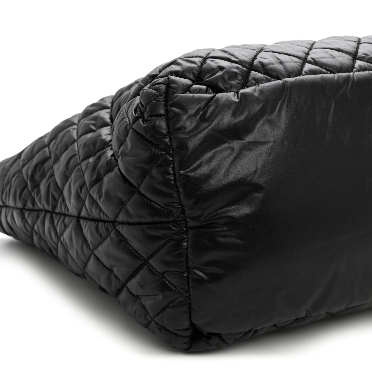 Chanel Nylon Quilted Large Coco Cocoon Tote Black 9 of 12