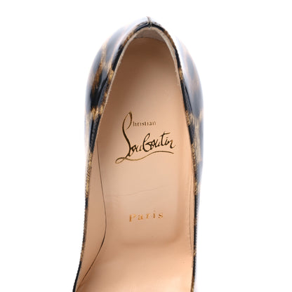Christian Louboutin Patent Leopardino Fifille 100 Pumps 36 Brown 8 of 8