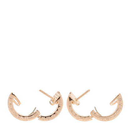 Bulgari 18K Rose Gold Diamond Small B.Zero1 Hoop Earrings 3 of 5