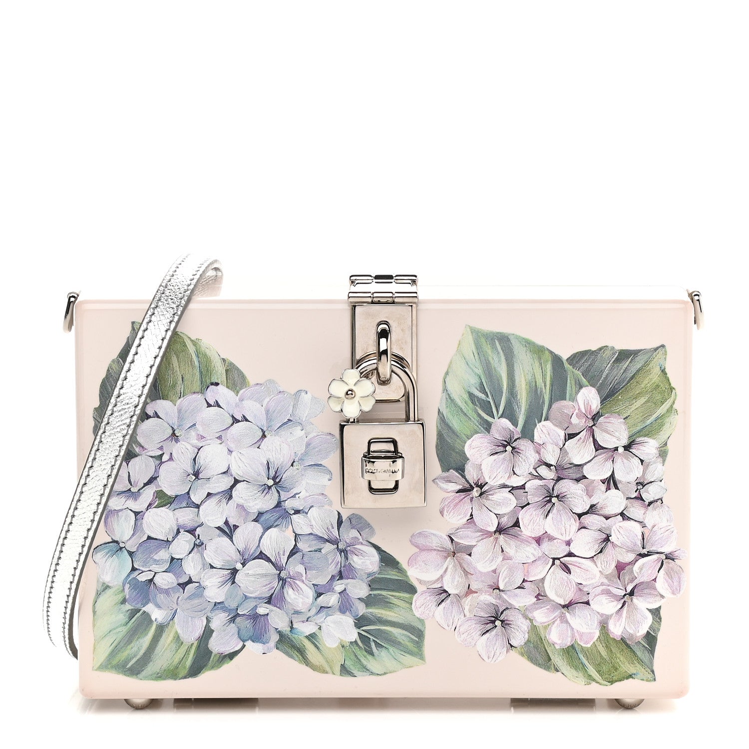 Dolce & Gabbana Acrylic Floral Print Dolce Box Clutch Ivory 1 of 10