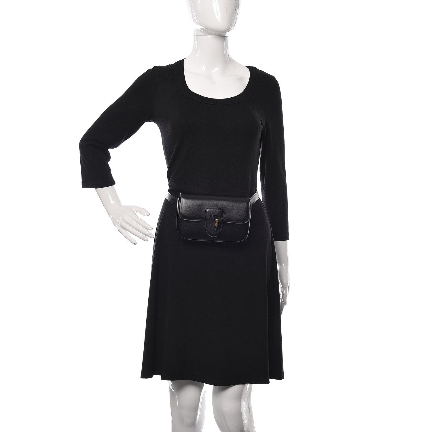 Celine Smooth Calfskin Tassel Belt Bag Black 2 of 11