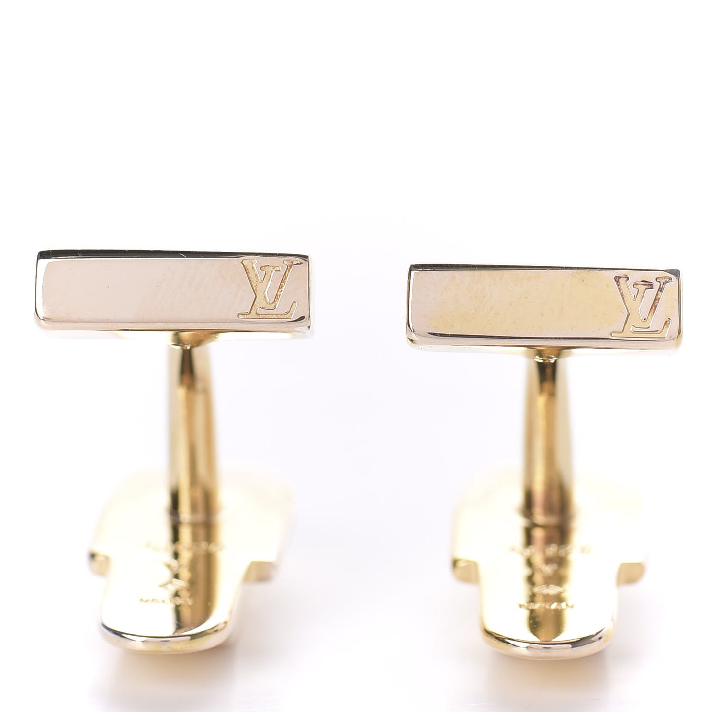 Sterling Silver Trunk Latch Cufflinks Gold