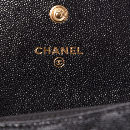 Chanel Caviar Quilted Boy Flap Card Holder Black 6 of 9