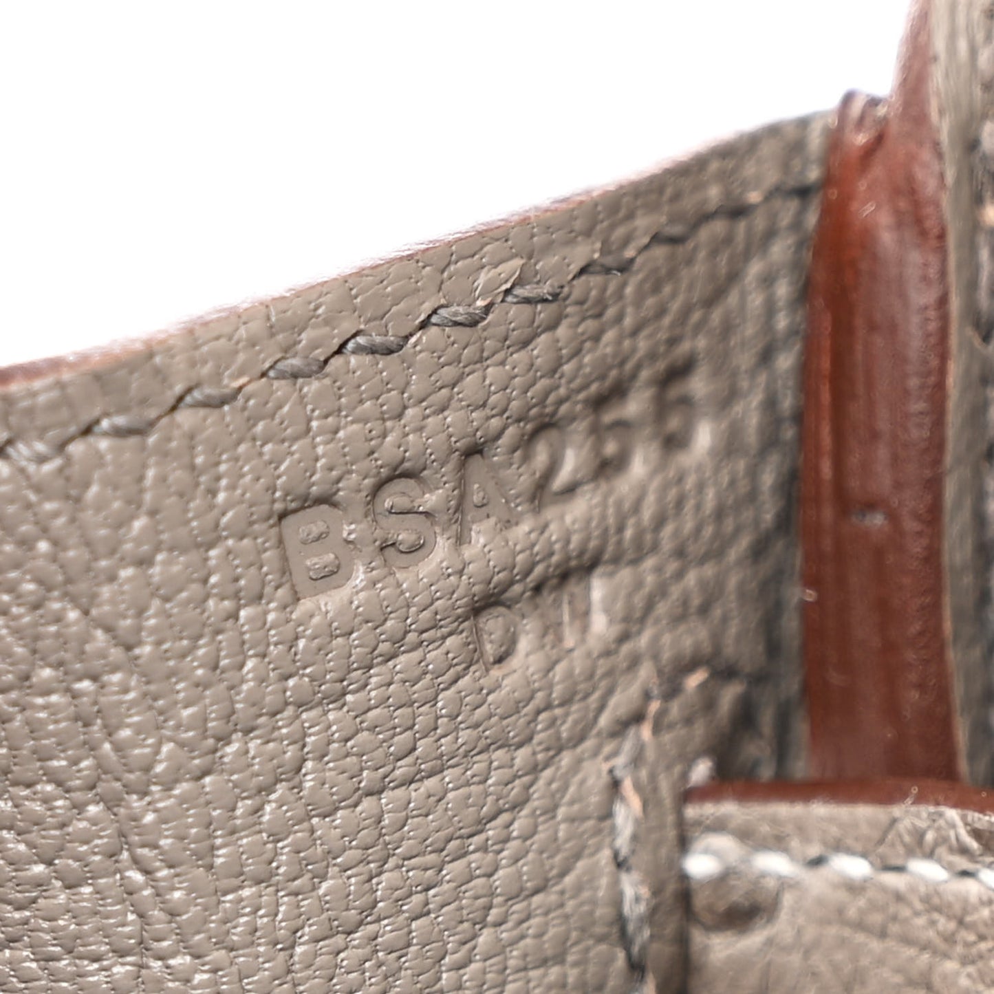 Ostrich Horseshoe Birkin 25 Beton Gris Asphalte