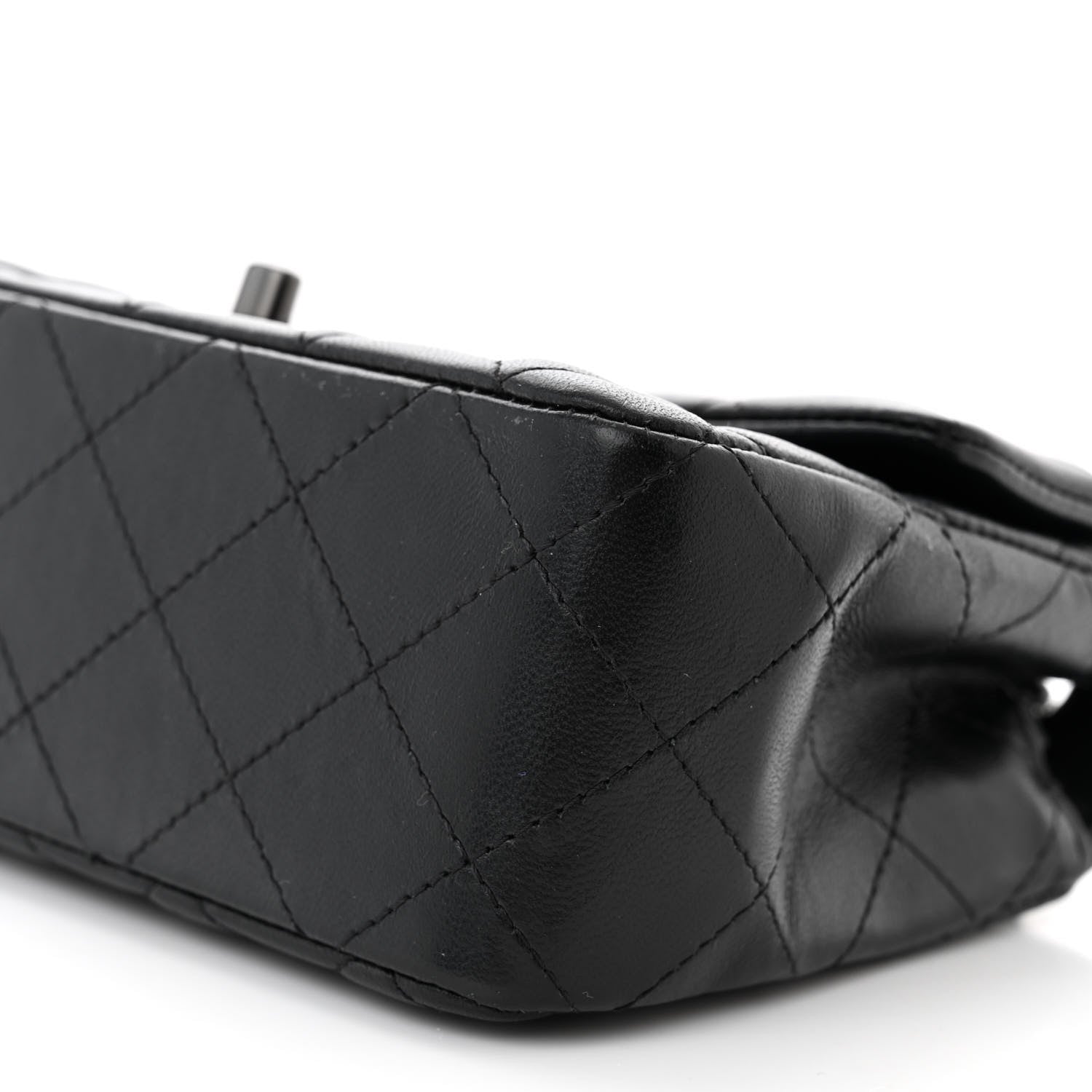 Chanel Lambskin Quilted Mini Rectangular Flap So Black 10 of 11