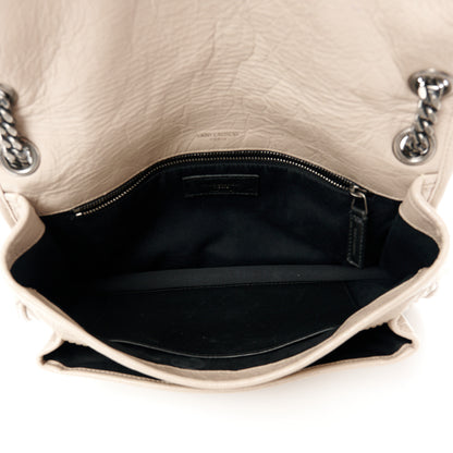Saint Laurent Crinkled Calfskin Matelasse Monogram Medium Niki Chain Satchel Light Taupe 5 of 11
